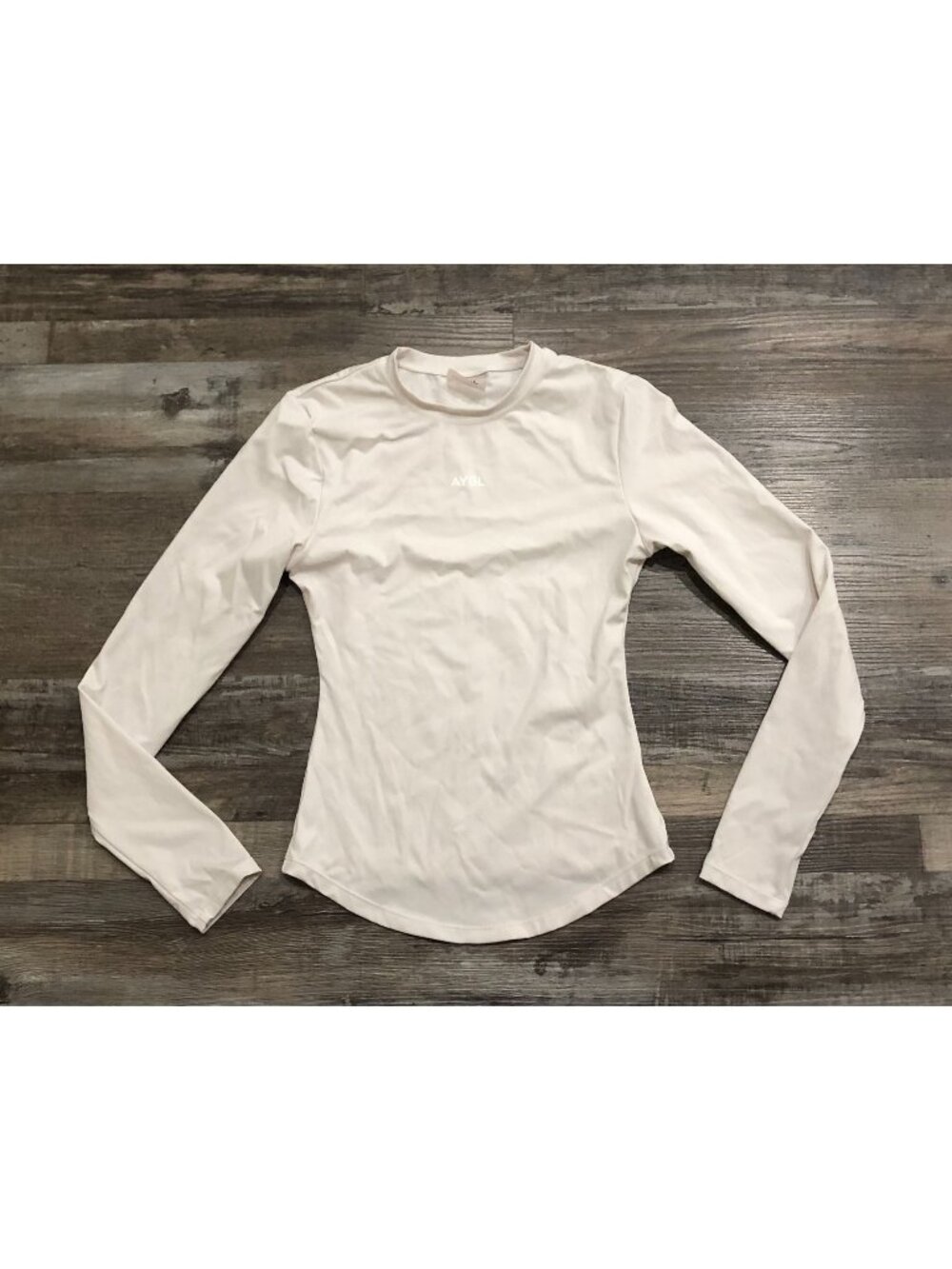 AYBL Womens Small White Long Sleeve Athletic Top Shirt